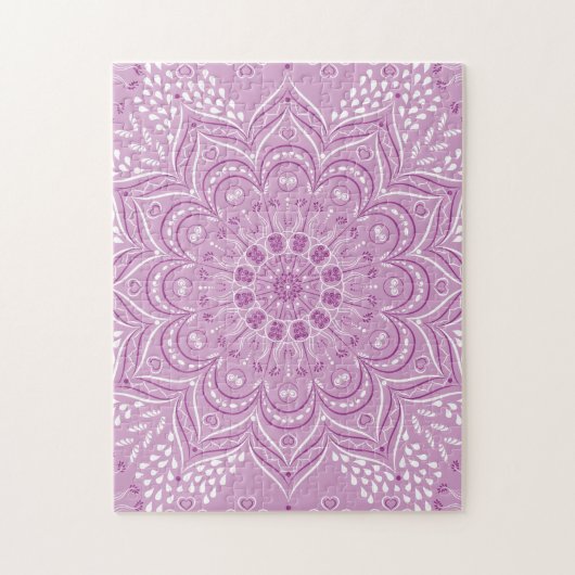 Paars Mandala Elegant Lotus Flower Legpuzzel (Verticaal)