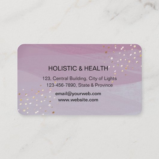  Paars Mandala Gold Meditation Holistic B Visitekaartje (Achterkant)