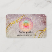  Paars Mandala Gold Meditation Holistic Visitekaartje (Voorkant)