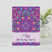 Paars Mandala Hippie Birthday Kaart (Staand voorkant)