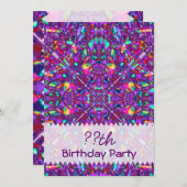 Paars Mandala Hippie Birthday Kaart (Voorkant / Achterkant)