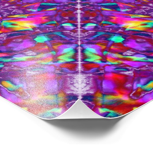 Paars Mandala Hippie Pattern Foto Afdruk (Hoek)