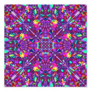Paars Mandala Hippie Pattern Foto Afdruk