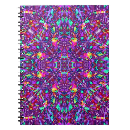 Paars Mandala Hippie Pattern Notitieboek (Voorkant)