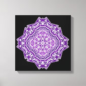paars mandala omwikkeld doek canvas afdruk (Voorkant)