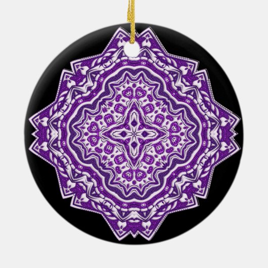 paars mandala ornament (Achterkant)