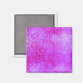 Paars Mandala Pattern Magneet (Voorkant / Achterkant)