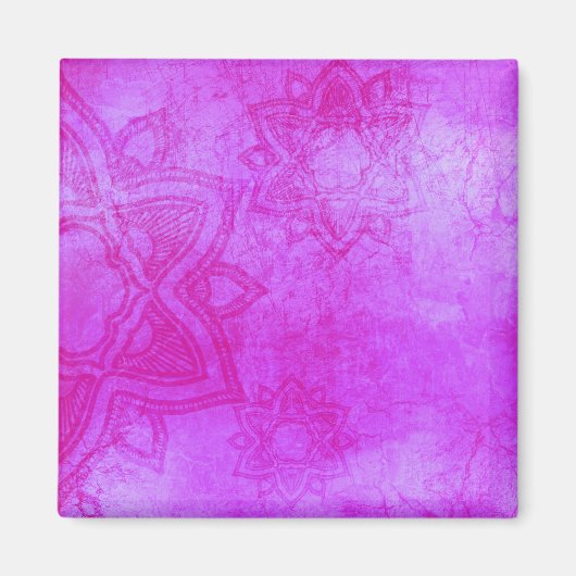 Paars Mandala Pattern Magneet (Voorkant)