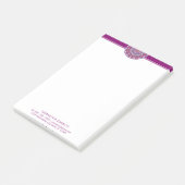 Paars Mandala Professional Modern Post-it® notes (Schuin)