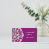 Paars Mandala Professional Yoga Visitekaartje (Staand voorkant)