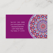 Paars Mandala Professional Yoga Visitekaartje (Achterkant)