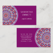 Paars Mandala Professional Yoga Visitekaartje (Voorkant / Achterkant)