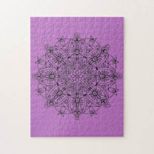 Paars Mandala Puzzle Legpuzzel