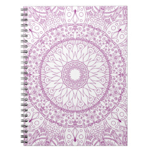 Paars Mandala Spiral Foto Notitieboek