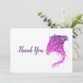 Paars Mandala Stingray Bedankkaart (Staand voorkant)