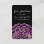 Paars Mandala Yoga Visitekaartje (Achterkant)
