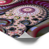 Paars Mandelbrot Fractal Poster (Hoek)