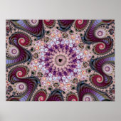Paars Mandelbrot Fractal Poster (Voorkant)