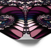 Paars Mandelbrot Kaleidoscoop Poster (Hoek)