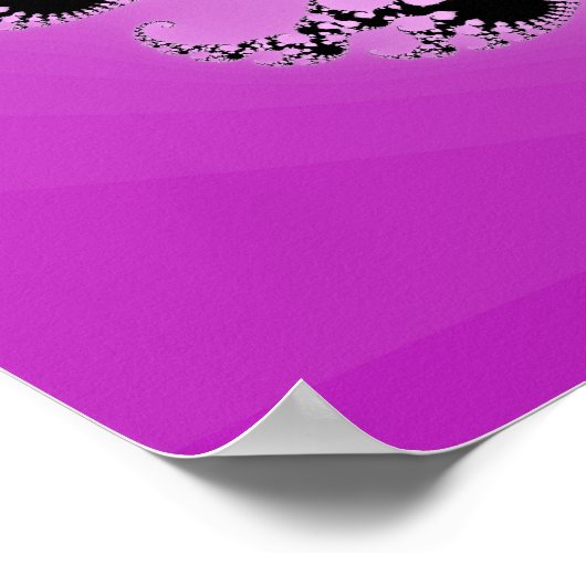 Paars Mandelbrot Spiral Poster (Hoek)