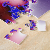 Paars Mandelbrot Star Fractal Legpuzzel (Zijkant)