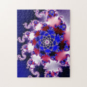 Paars Mandelbrot Star Fractal Legpuzzel (Verticaal)