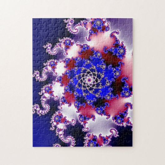 Paars Mandelbrot Star Fractal Legpuzzel (Verticaal)