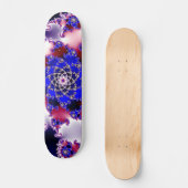 Paars Mandelbrot Star Fractal Persoonlijk Skateboard (Voorkant)