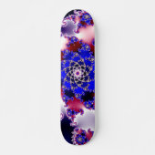 Paars Mandelbrot Star Fractal Persoonlijk Skateboard (Voorkant)