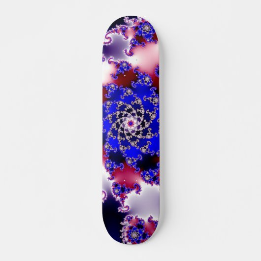Paars Mandelbrot Star Fractal Persoonlijk Skateboard (Voorkant)