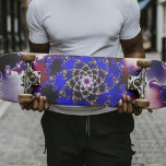 Paars Mandelbrot Star Fractal Persoonlijk Skateboard<br><div class="desc">Een Mandelbrot fractal,  gedaan in paars en blauw rond een stervorm.</div>