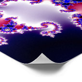 Paars Mandelbrot Star Fractal Poster (Hoek)