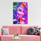 Paars Mardi Gras Masker Canvas Afdruk (Insitu (Woonkamer))