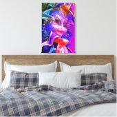 Paars Mardi Gras Masker Canvas Afdruk (Insitu (Slaapkamer))