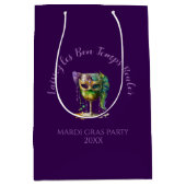 Paars Mardi Gras-masker  Medium Cadeauzakje (Voorkant)