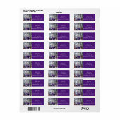 Paars Mardis Gras Zulu King Etiket (Full Sheet)