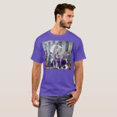 Paars Mardis Gras Zulu King T-shirt (Voorkant volledig)