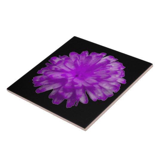 Paars Marigold Tile Tegeltje (Zijkant)