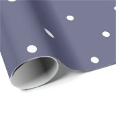 Paars Marineblauw Stippen Cadeaupapier (Rol Hoek)