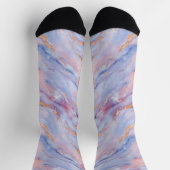 Paars Marmer -Achig met Accent Textuur Sokken (Top)