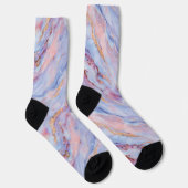 Paars Marmer -Achig met Accent Textuur Sokken (Rechts)