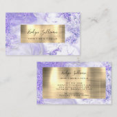 Paars marmer Gold Visitekaartje (Voorkant / Achterkant)
