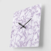 Paars marmer Patroon Vierkante Klok (Hoek)