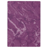 Paars marmer Pattern Blauwgroen Monogram Klembord (Achterkant)