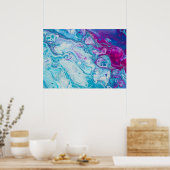 Paars marmer Poster (Keuken)