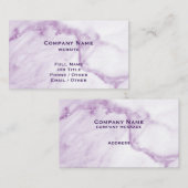 Paars marmer Visitekaartje (Voorkant / Achterkant)