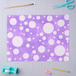 Paars Marmer Witte Stippen Patroon Decoupage Tissuepapier