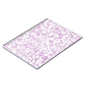 Paars marmerpatroon notitieboek (Linkerzijde)