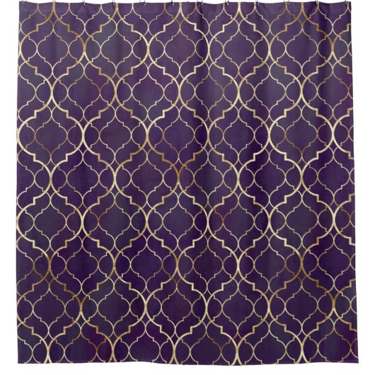 Paars-Marokkaans douchetwerk Douchegordijn (Voorkant)