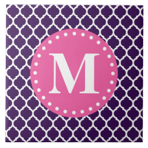 Paars Marokkaans Latijns roze fotogram Tegeltje